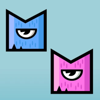 Blue and Pink